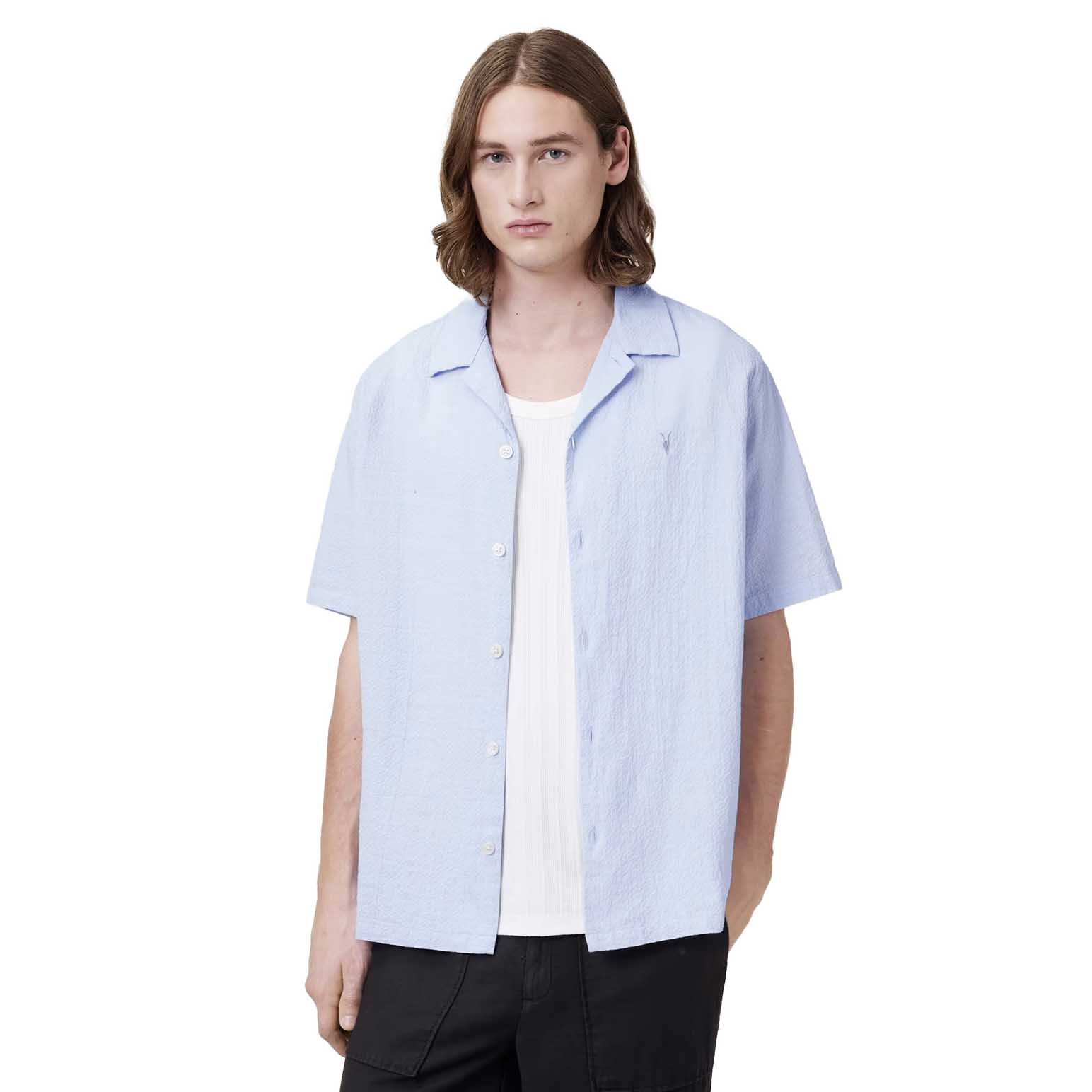 AllSaints Valmer Relaxed Fit Ramskull Shirt